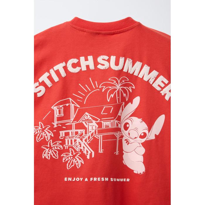 DISNEY ФУТБОЛКА LILO &amp; STITCH © С РЕЛЬЕФНЫМИ ДЕТАЛЯМИ