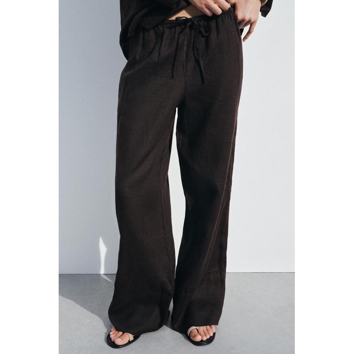 БРЮКИ ПАЛАЦЦО ИЗ 100% ЛЬНА ИЗ КОЛЛЕКЦИИ ZW COLLECTION