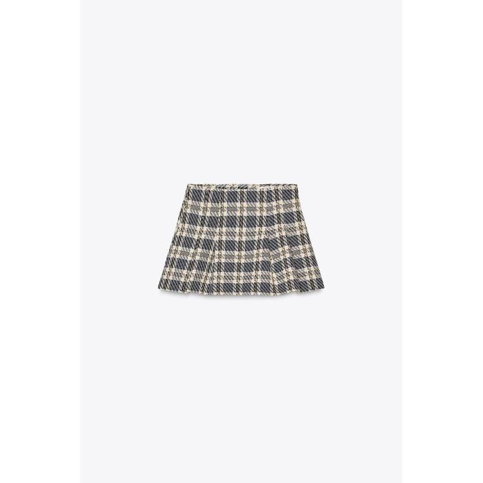 EX ОБЛЕГАЮЩИЙ КЛЕТЧАТЫЙ ПЛИССИРОВАННЫЙ КОСТЮМ SKORT