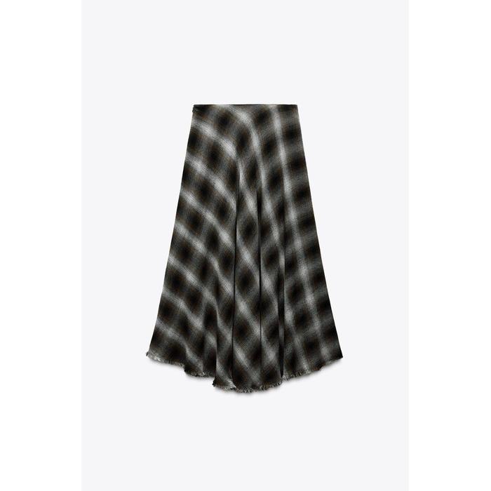 ЮБКА МИДИ В КЛЕТКУ ИЗ КОЛЛЕКЦИИ ZW COLLECTION