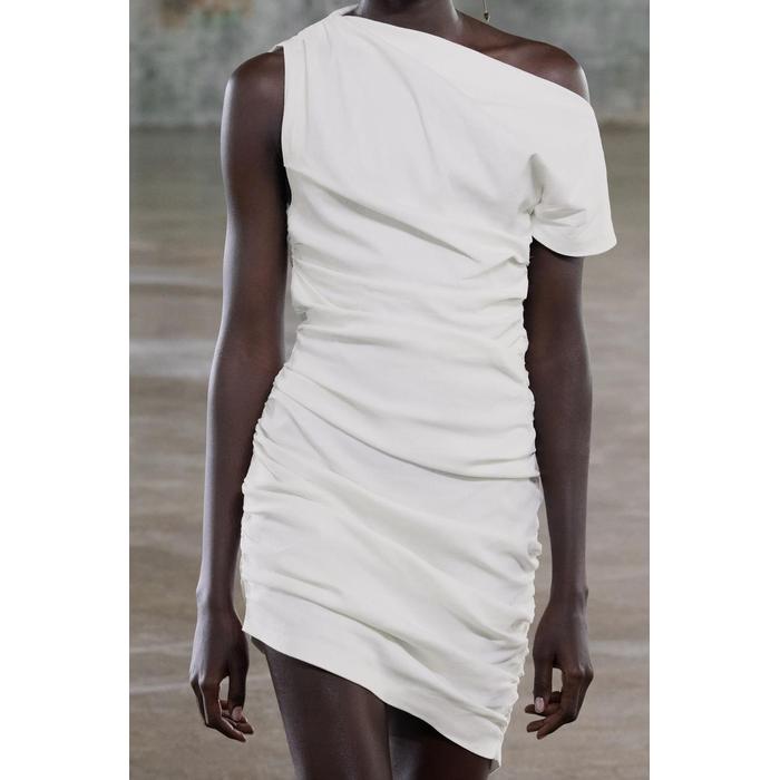 КОРОТКОЕ ДРАПИРОВАННОЕ ПЛАТЬЕ ИЗ КОЛЛЕКЦИИ ZW COLLECTION