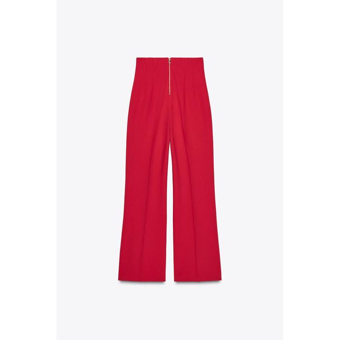 БРЮКИ С ЗАВЫШЕННОЙ ТАЛИЕЙ НА МОЛНИИ ИЗ КОЛЛЕКЦИИ ZW COLLECTION