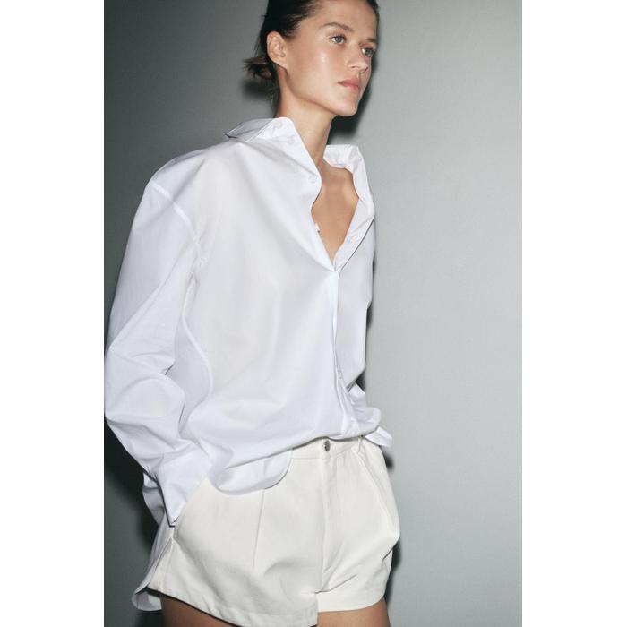 РУБАШКА ИЗ ПОПЛИНА ОВЕРСАЙЗ ИЗ КОЛЛЕКЦИИ ZW COLLECTION