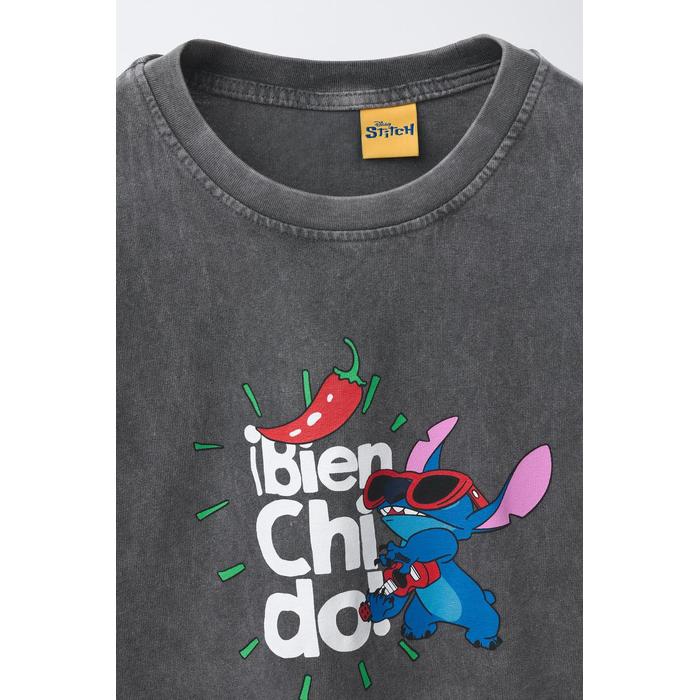 DISNEY ФУТБОЛКА С ЭФФЕКТОМ СТИРКИ LILO &amp; STITCH ©