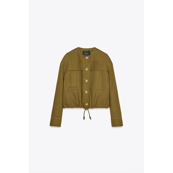 КУРТКА-БОМБЕР ИЗ ЛЬНЯНОЙ СМЕСИ КОЛЛЕКЦИИ ZW COLLECTION