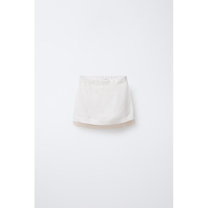 БЕРМУДЫ SKORT ИЗ 100% ЛЬНЯНОЙ ОРГАНЗЫ