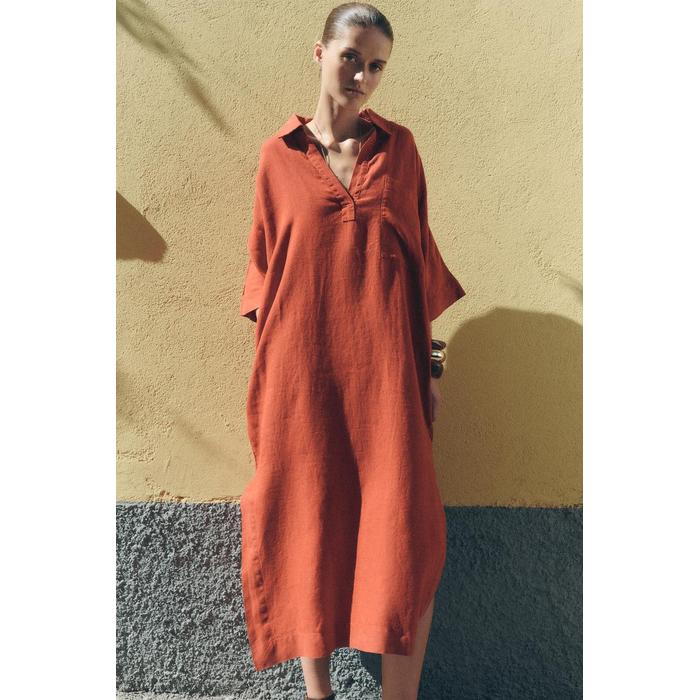 ПЛАТЬЕ-ТУНИКА ИЗ 100% ЛЬНА КОЛЛЕКЦИИ ZW COLLECTION