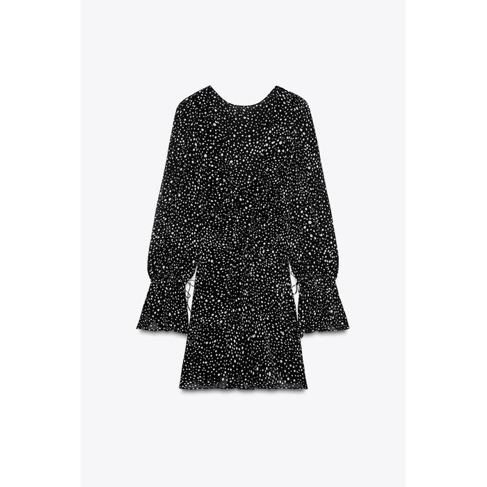 КОРОТКОЕ ПЛАТЬЕ В ГОРОШЕК ИЗ КОЛЛЕКЦИИ ZW COLLECTION