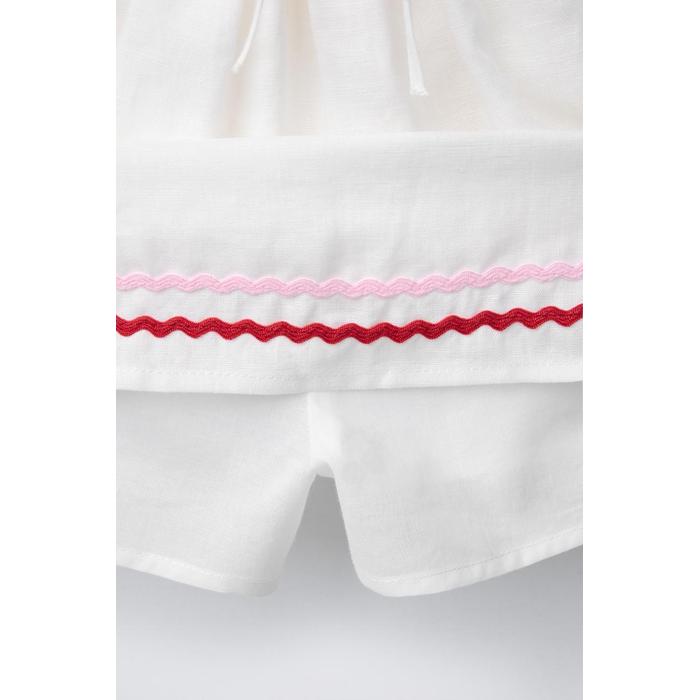 ЛЬНЯНЫЕ БЕРМУДЫ SKORT С ФЕСТОНАМИ