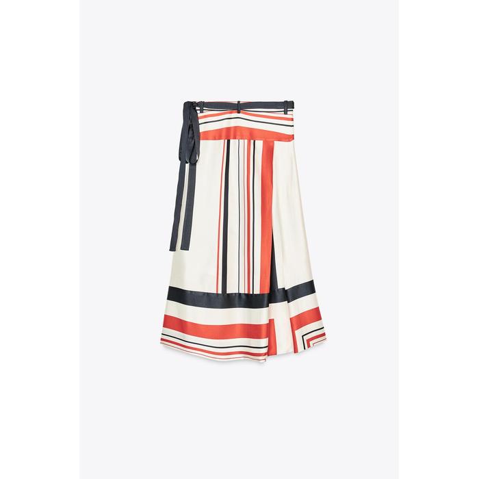 АСИММЕТРИЧНАЯ ЮБКА В ПОЛОСКУ ИЗ КОЛЛЕКЦИИ ZW COLLECTION