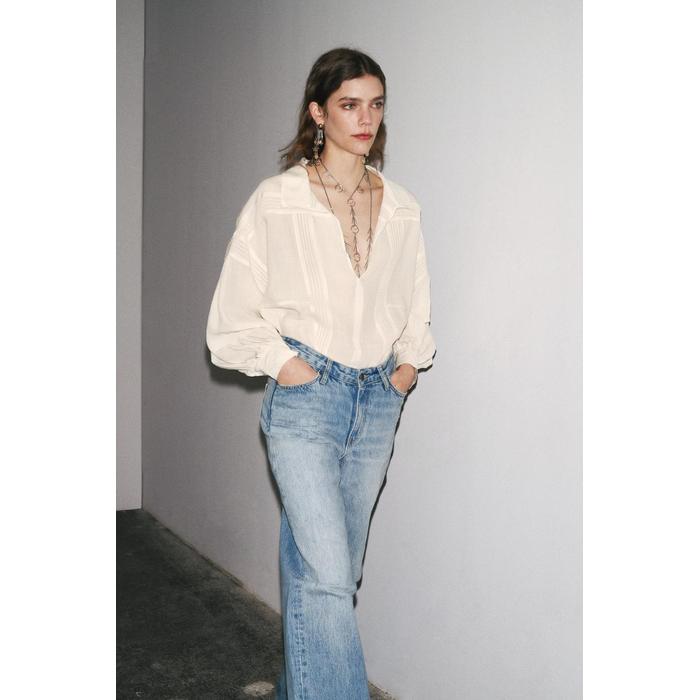 ПРЯМЫЕ ДЖИНСЫ С ЗАВЫШЕННОЙ ТАЛИЕЙ ИЗ КОЛЛЕКЦИИ ZW COLLECTION