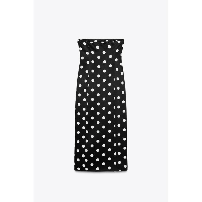 ПЛАТЬЕ В ГОРОШЕК БЕЗ БРЕТЕЛЕК ИЗ КОЛЛЕКЦИИ ZW COLLECTION