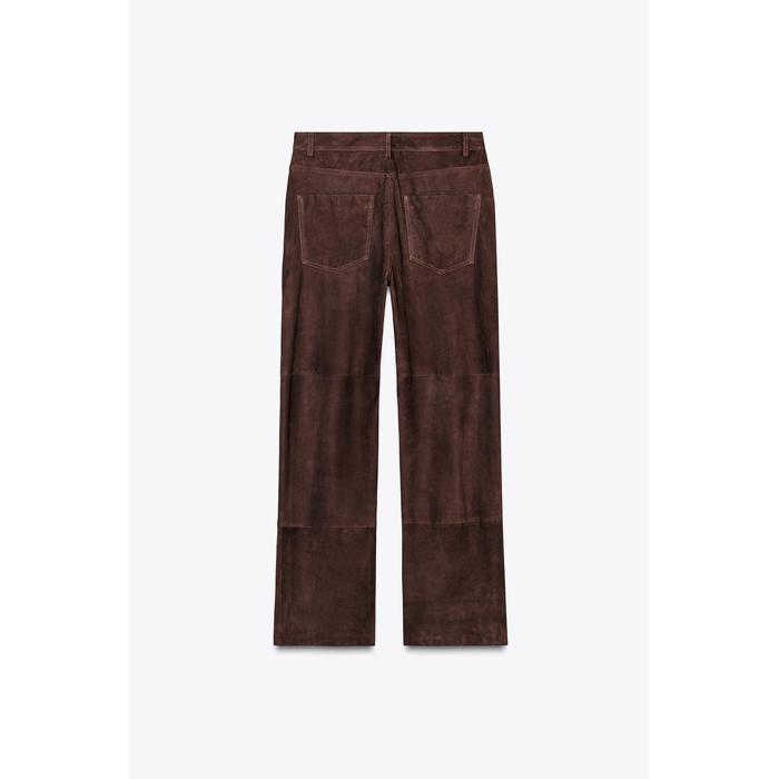 БРЮКИ ИЗ 100% ЗАМШИ ОГРАНИЧЕННОЙ СЕРИИ ZW COLLECTION