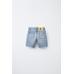 LOVE РВАНЫЕ ПРЯМЫЕ ДЖИНСОВЫЕ ШОРТЫ-БЕРМУДЫ ZARA X BODY G®