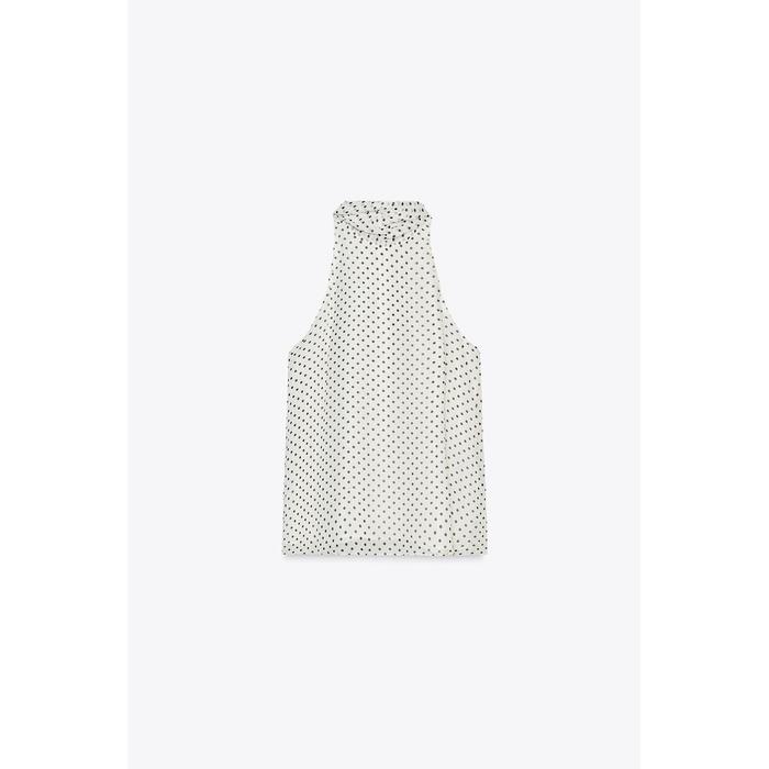 ТОП НА БРЕТЕЛЯХ В ГОРОШЕК ИЗ КОЛЛЕКЦИИ ZW COLLECTION