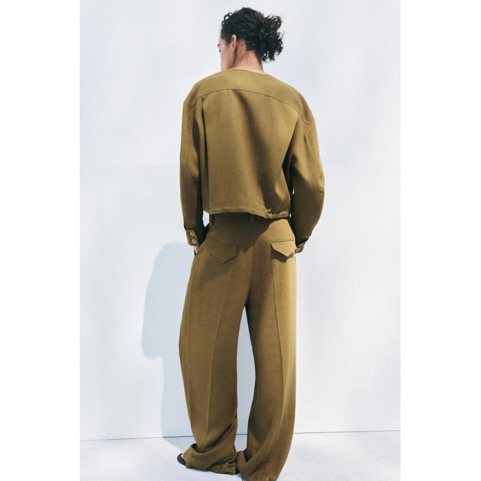 БРЮКИ ИЗ ЛЬНЯНОЙ СМЕСИ С ШТОПКОЙ ИЗ КОЛЛЕКЦИИ ZW COLLECTION