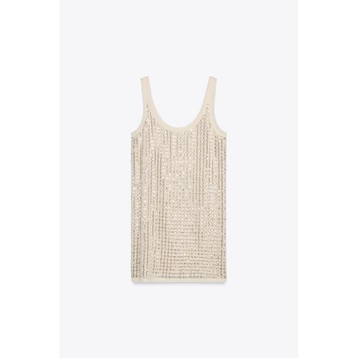 МИНИ-ПЛАТЬЕ С БЛЕСТКАМИ ИЗ КОЛЛЕКЦИИ ZW COLLECTION