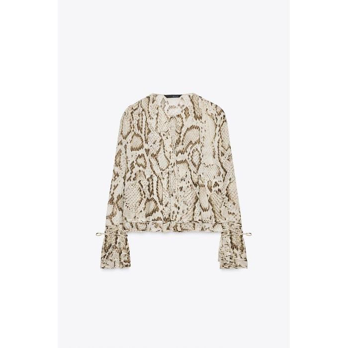БЛУЗКА С ЖИВОТНЫМ ПРИНТОМ ИЗ КОЛЛЕКЦИИ ZW COLLECTION