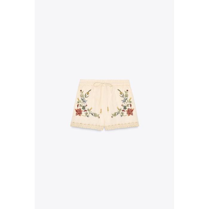 ШОРТЫ-БЕРМУДЫ С ВЫШИВКОЙ ИЗ КОЛЛЕКЦИИ ZW COLLECTION