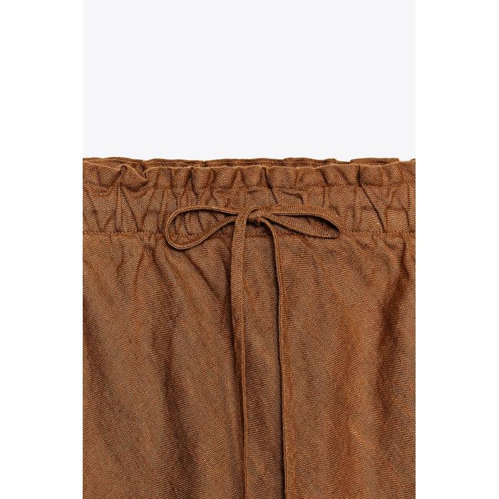 ЮБКА МИДИ ИЗ 100% ЛЬНА КОЛЛЕКЦИИ ZW COLLECTION