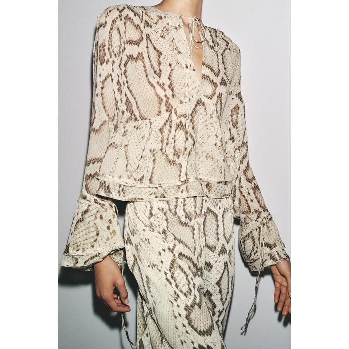 БЛУЗКА С ЖИВОТНЫМ ПРИНТОМ ИЗ КОЛЛЕКЦИИ ZW COLLECTION