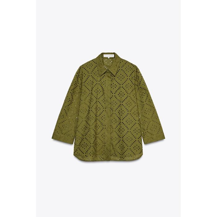 РУБАШКА С ВЫШИВКОЙ РИШЕЛЬЕ ИЗ КОЛЛЕКЦИИ ZW COLLECTION