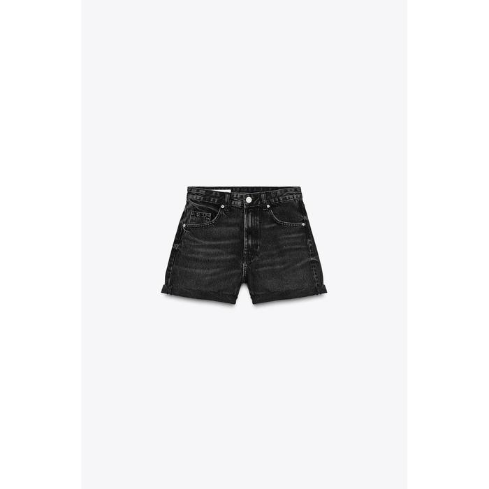 MOM FIT ДЖИНСОВЫЕ ШОРТЫ-БЕРМУДЫ TRF С ВЫСОКОЙ ПОСАДКОЙ