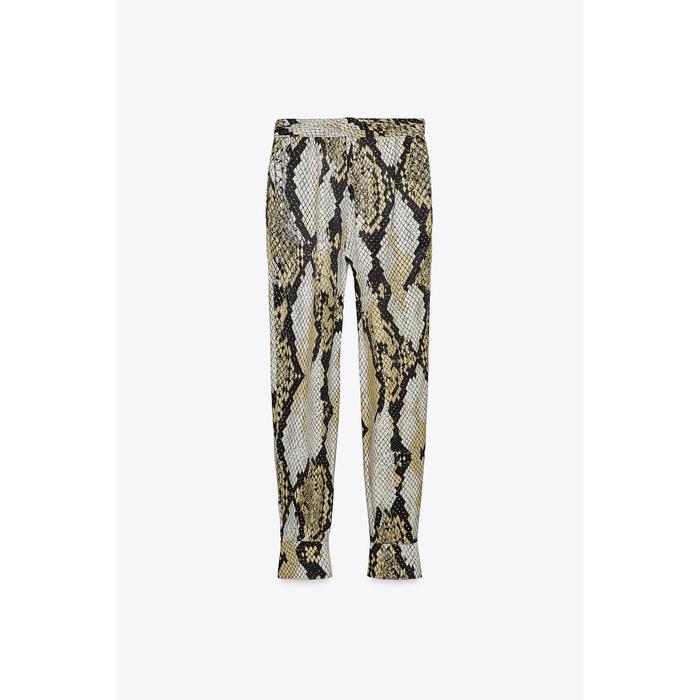 БРЮКИ С ЖИВОТНЫМ ПРИНТОМ ИЗ КОЛЛЕКЦИИ ZW COLLECTION