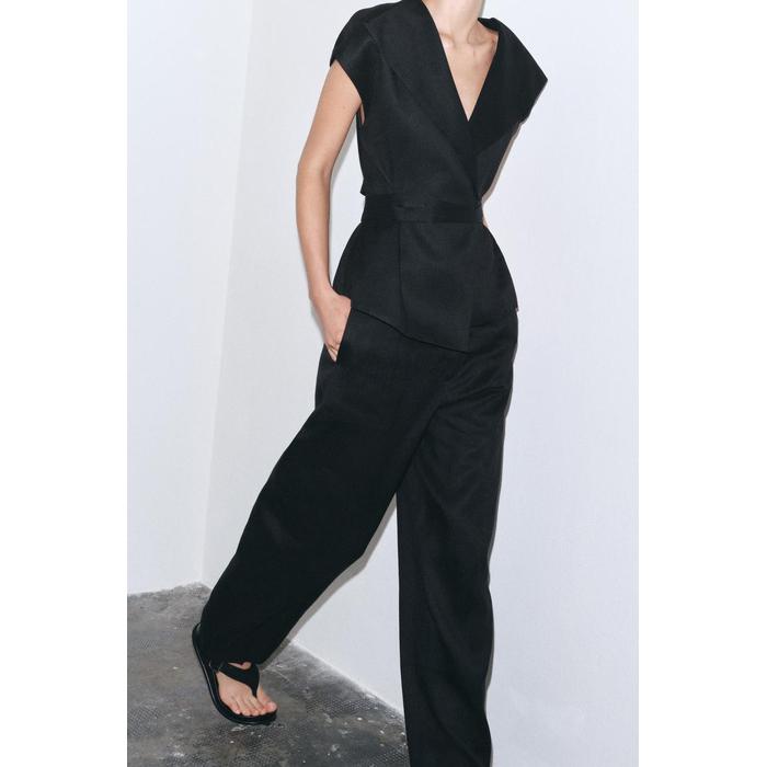 БРЮКИ ИЗ ЛЬНЯНОЙ СМЕСИ КОЛЛЕКЦИИ ZW COLLECTION