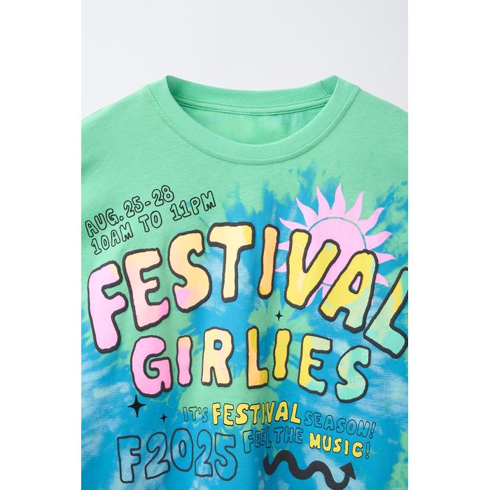ФУТБОЛКА С НАДПИСЬЮ TIE-DYE