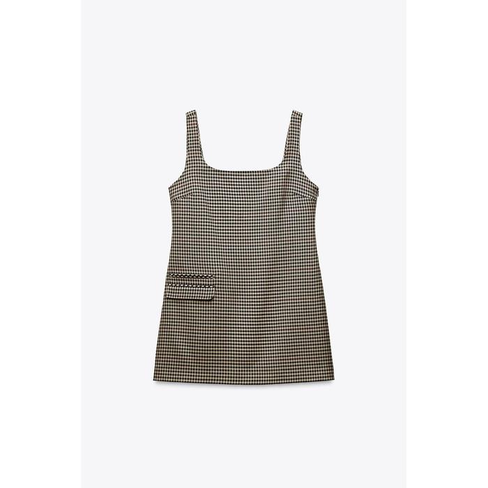 КОРОТКОЕ КЛЕТЧАТОЕ ПЛАТЬЕ ИЗ КОЛЛЕКЦИИ ZW COLLECTION