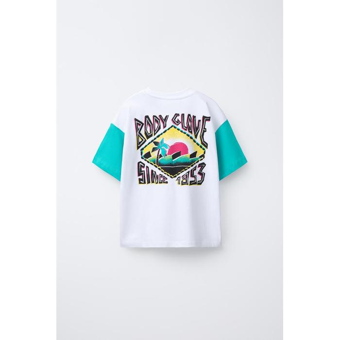 LOVE ФУТБОЛКА С КОНТРАСТНЫМ РУКАВОМ ZARA X BODY G®