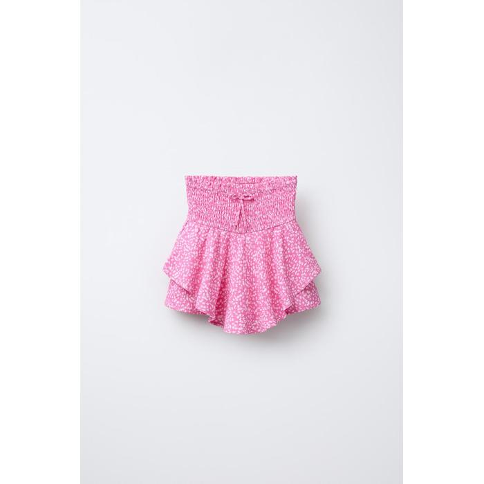 МНОГОСЛОЙНЫЕ БЕРМУДЫ SKORT С ЦВЕТОЧНЫМ РИСУНКОМ