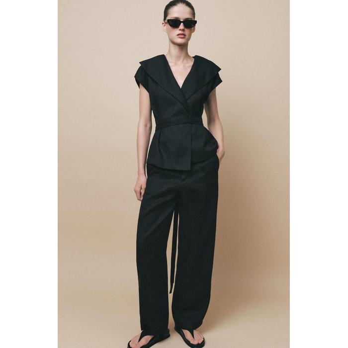 БРЮКИ ИЗ ЛЬНЯНОЙ СМЕСИ КОЛЛЕКЦИИ ZW COLLECTION