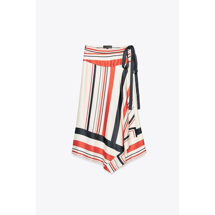 АСИММЕТРИЧНАЯ ЮБКА В ПОЛОСКУ ИЗ КОЛЛЕКЦИИ ZW COLLECTION