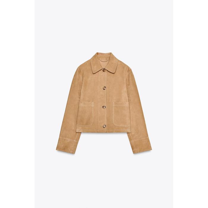 КОЖАНАЯ КУРТКА ИЗ 100% ЗАМШИ ОГРАНИЧЕННОЙ СЕРИИ ZW COLLECTION
