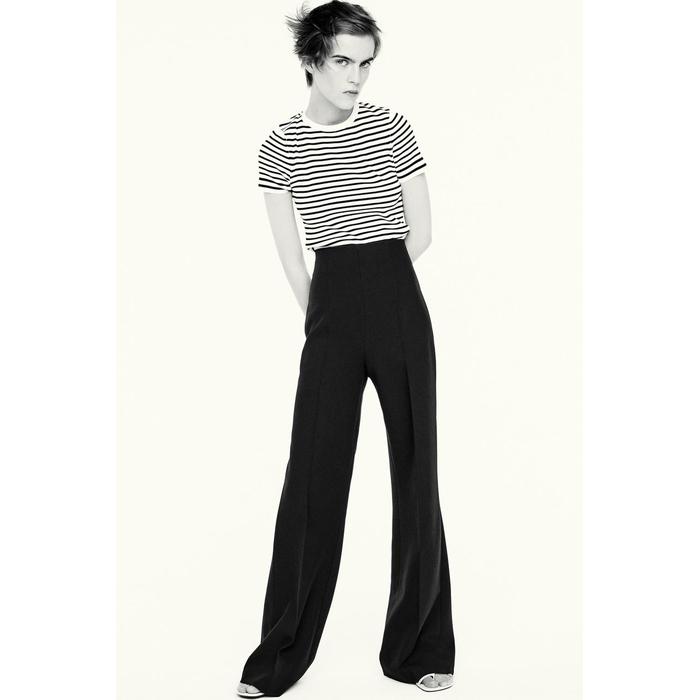 БРЮКИ С ЗАВЫШЕННОЙ ТАЛИЕЙ НА МОЛНИИ ИЗ КОЛЛЕКЦИИ ZW COLLECTION