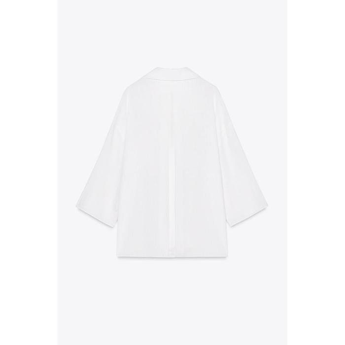РУБАШКА ОВЕРСАЙЗ ИЗ 100% ЛЬНА КОЛЛЕКЦИИ ZW COLLECTION