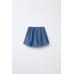 ДЖИНСОВЫЕ БЕРМУДЫ SKORT С ВЫШИВКОЙ В ЦВЕТОЧЕК ИЗ ДЕНИМА