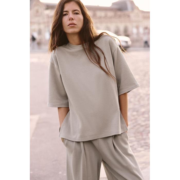 ФУТБОЛКА С ЭФФЕКТОМ СТИРКИ INTERLOCK T-SHIRT