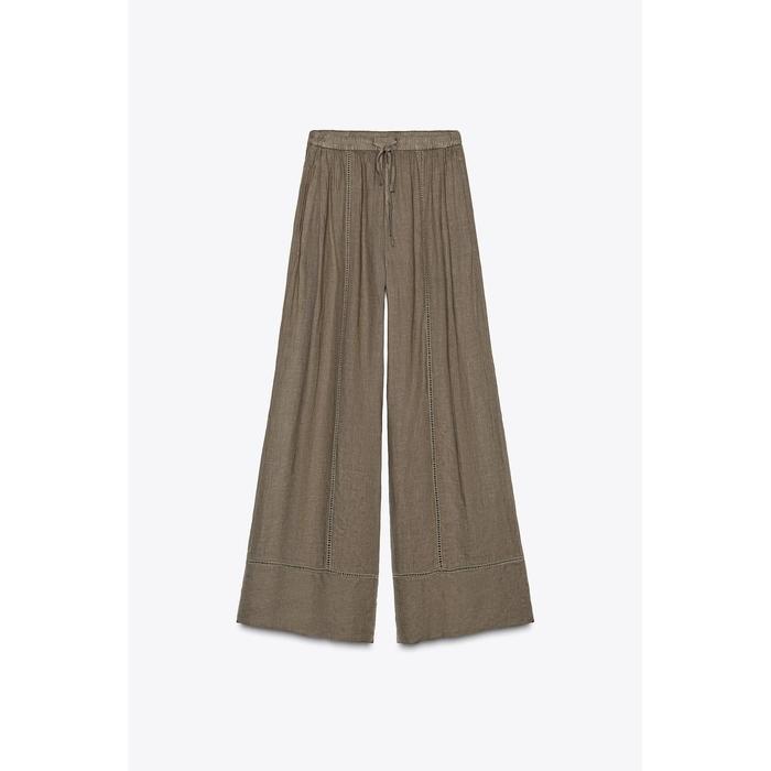 БРЮКИ ПАЛАЦЦО ИЗ 100% ЛЬНА ИЗ КОЛЛЕКЦИИ ZW COLLECTION