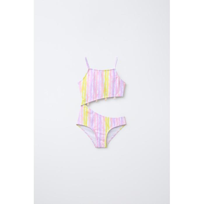 6-14 ЛЕТ/ КУПАЛЬНИК TIE-DYE С ЗАСТЕЖКОЙ НА МОЛНИЮ И ВЫРЕЗАМИ