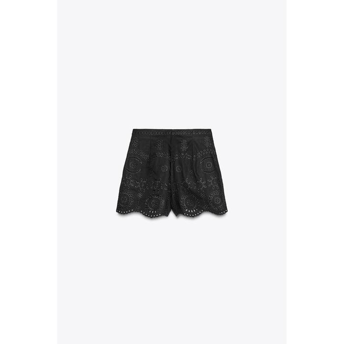 ШОРТЫ-БЕРМУДЫ С ВЫШИВКОЙ ИЗ КОЛЛЕКЦИИ ZW COLLECTION