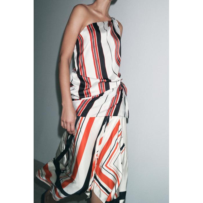 АСИММЕТРИЧНАЯ ЮБКА В ПОЛОСКУ ИЗ КОЛЛЕКЦИИ ZW COLLECTION