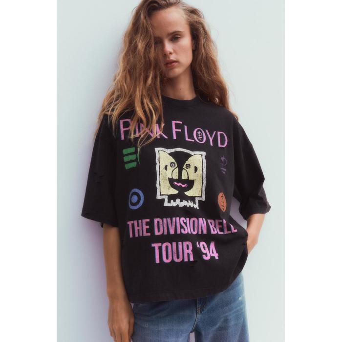 ФУТБОЛКА PINK FLOYD С ЭФФЕКТОМ СТИРКИ