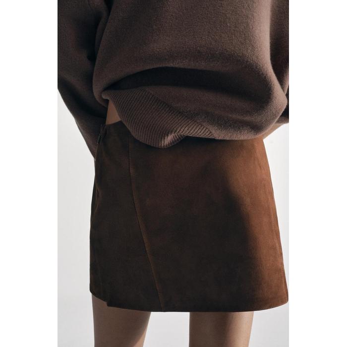 КОРОТКАЯ КОЖАНАЯ ЮБКА ИЗ КОЛЛЕКЦИИ ZW COLLECTION