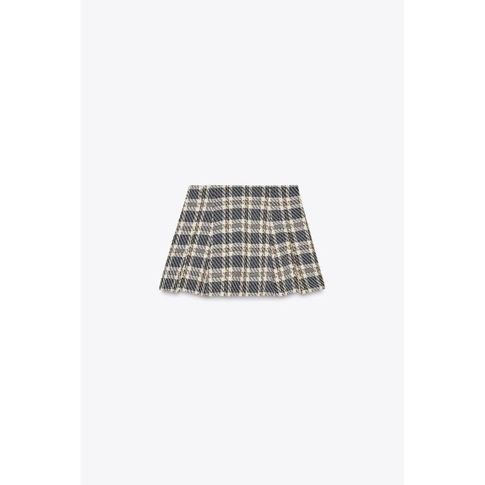 EX ОБЛЕГАЮЩИЙ КЛЕТЧАТЫЙ ПЛИССИРОВАННЫЙ КОСТЮМ SKORT