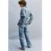 РВАНЫЕ MOM FIT ДЖИНСЫ С ЗАВЫШЕННОЙ ТАЛИЕЙ