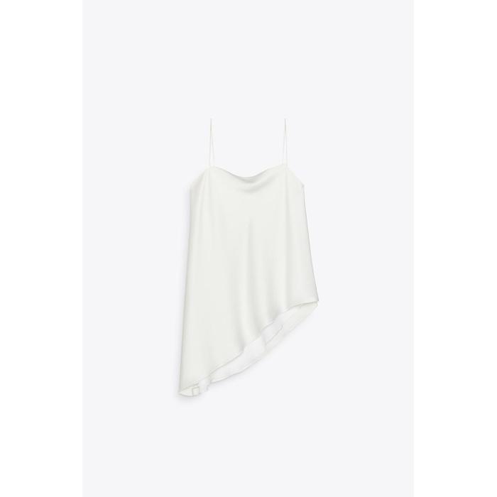 АТЛАСНЫЙ АСИММЕТРИЧНЫЙ ТОП ИЗ КОЛЛЕКЦИИ ZW COLLECTION