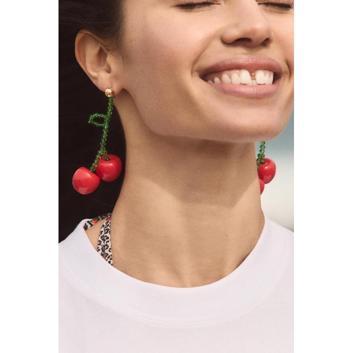 СЕРЬГИ ИЗ ВИШНЕВЫХ БУСИН